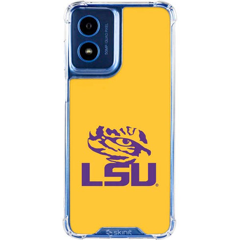 LSU Tiger Eye Logo Yellow Moto G 5G (2024) Clear Case
